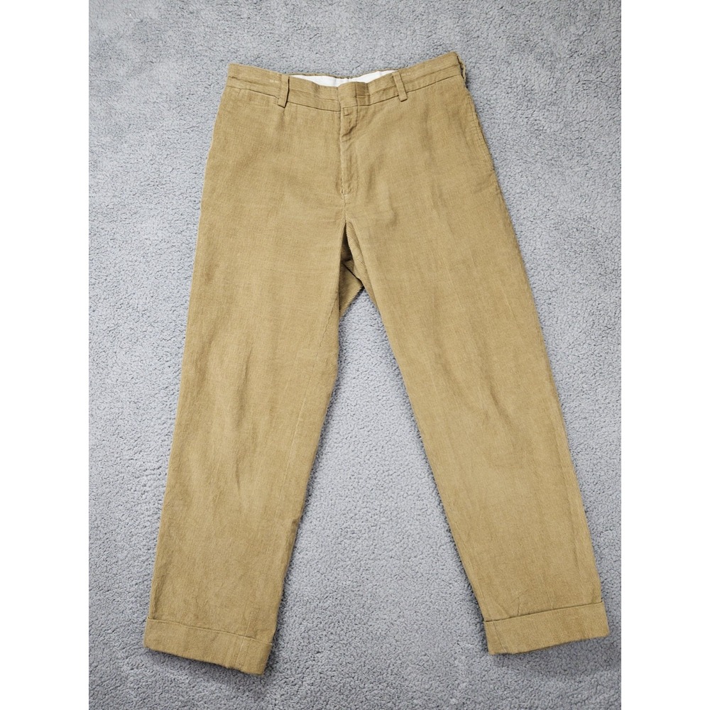 Jack Donnelly Corduroy Pants USA Made Men's 34x31 (Tag 36) Khaki Original Fit